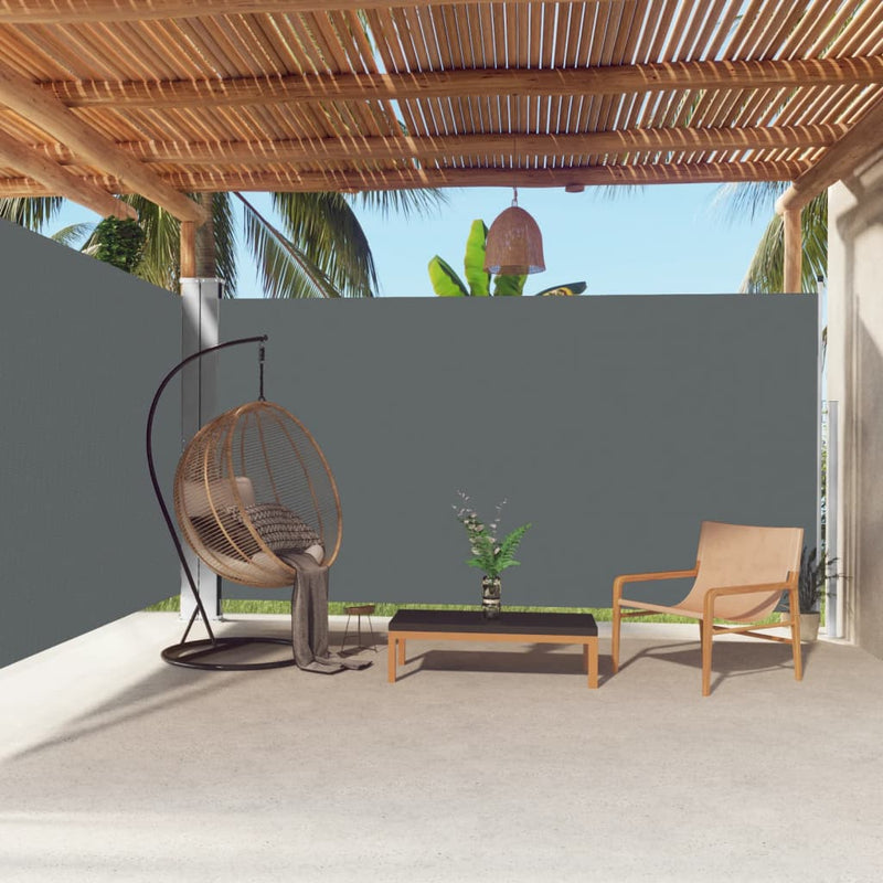 Vidaxl Paradshield estendibile 200x600 cm antracite -colorato