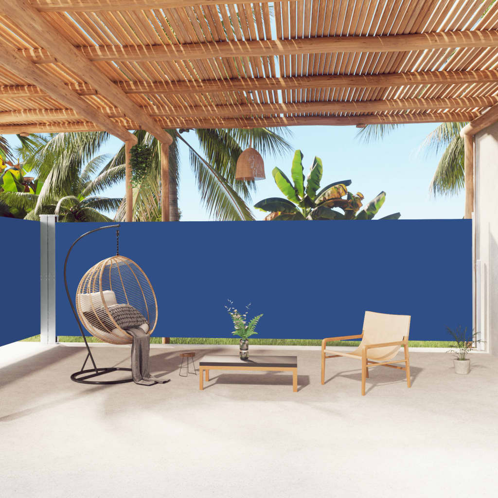 Vidaxl Paradshield estendibile 180x1000 cm blu