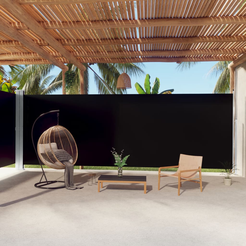 VIDAXL Parature estendibile 220x1000 cm nero