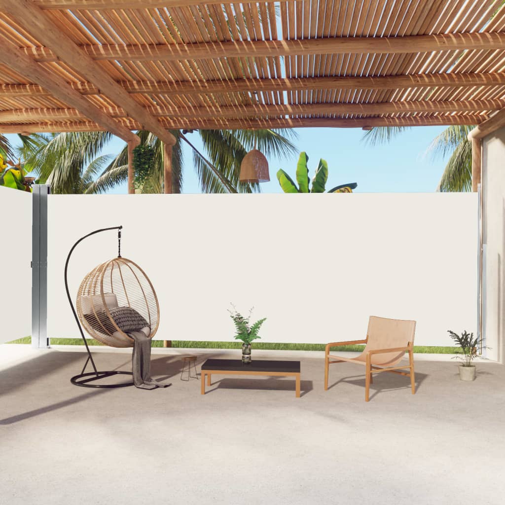 Parabrisas Vidaxl extensible a 220x1000 cm de crema -cocinera
