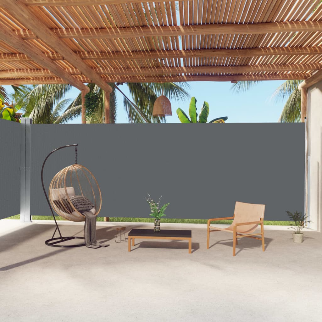 Vidaxl Paradshield estendibile 220x1000 cm antracite