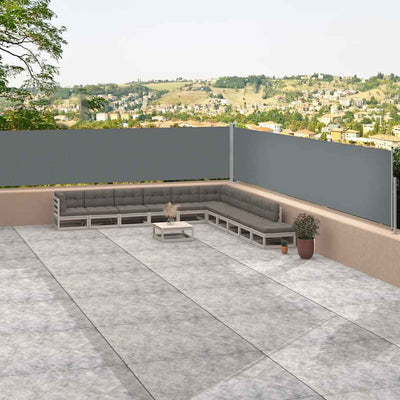 VIDAXL Parature estendibile 117x1200 cm antracite