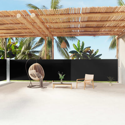 VIDAXL Parature estendibile 160x1200 cm nero