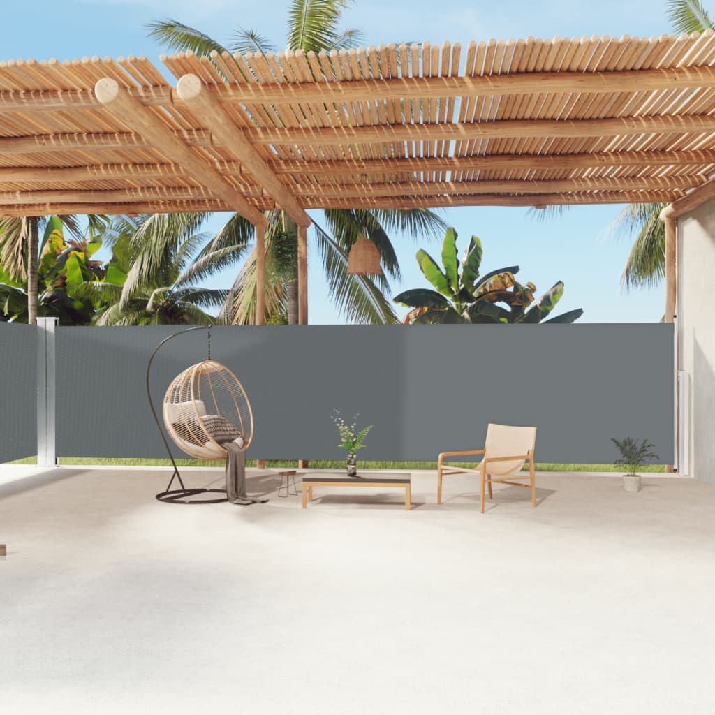 VIDAXL Parature estendibile 180x1200 cm antracite