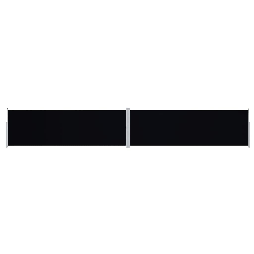 VIDAXL Parature estendibile 200x1200 cm nero