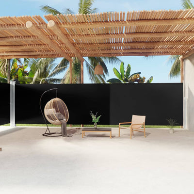 VIDAXL Parature estendibile 200x1200 cm nero