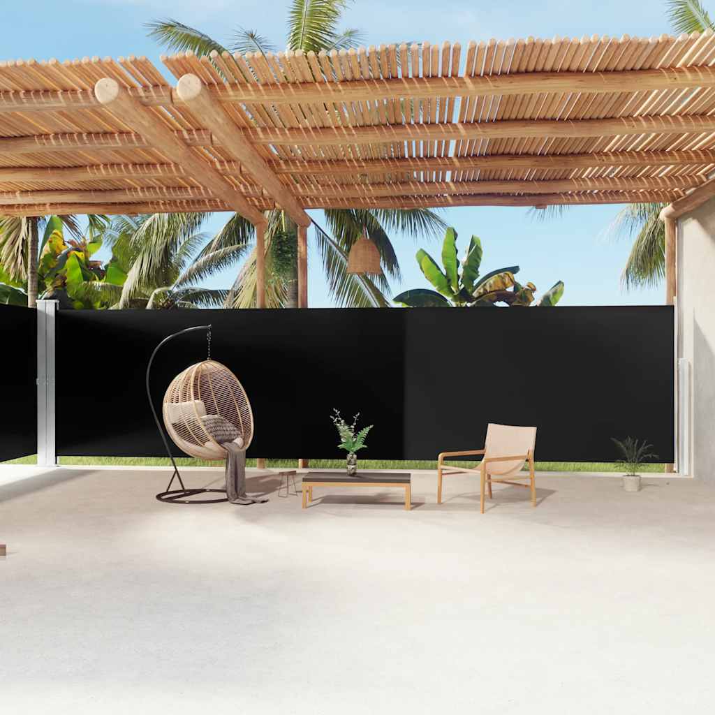 Parabrisas Vidaxl extensible 200x1200 cm negro