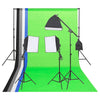 Vidaxl Fotostudio illuminazione set con sfondo e riflettore
