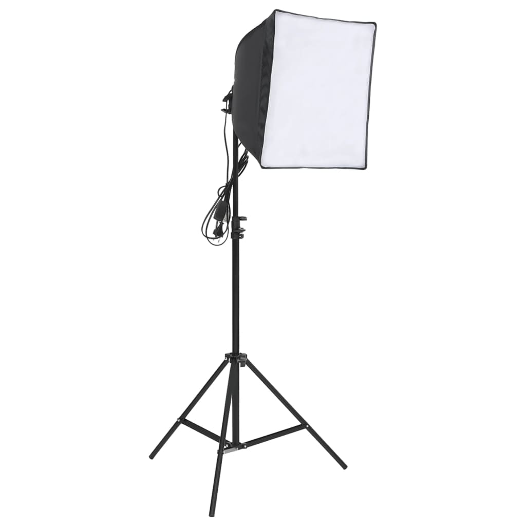 Vidaxl Fotostudio illuminazione set con sfondo e riflettore