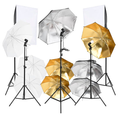 Vidaxl Studio fotografico a 9 pezzi Set con set di illuminazione e softbox