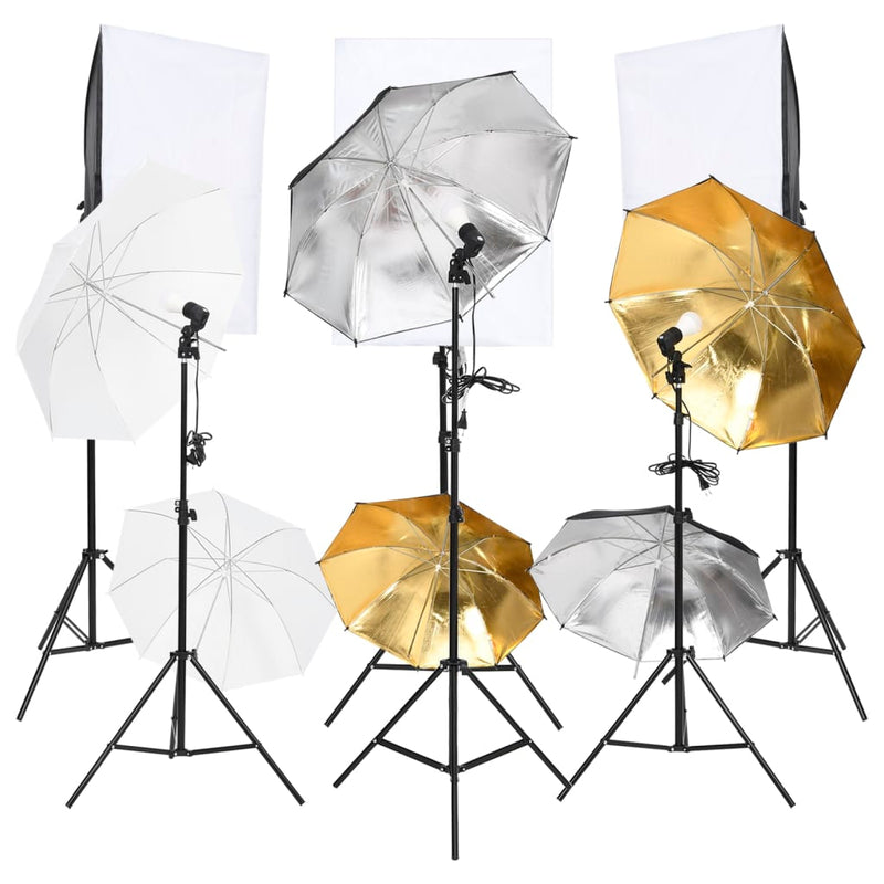 Vidaxl Studio fotografico a 6 pezzi set con set di illuminazione e softbox