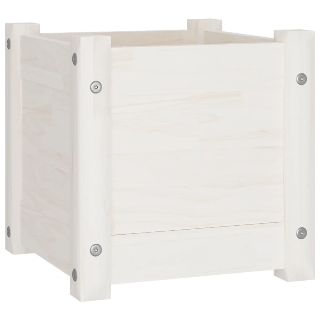 Vidaxl Planning Box 31x31x31 cm de pino sólido White