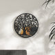 Vidaxl Mirror alrededor de 40x2.5 cm de hierro negro