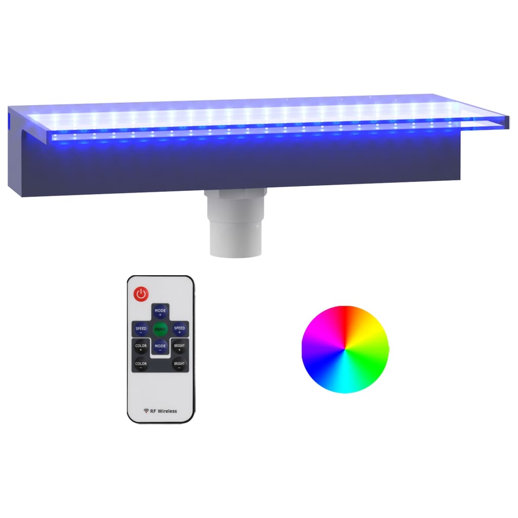 Vidaxl Waterfall Overde con LED RGB 45 cm acrilico
