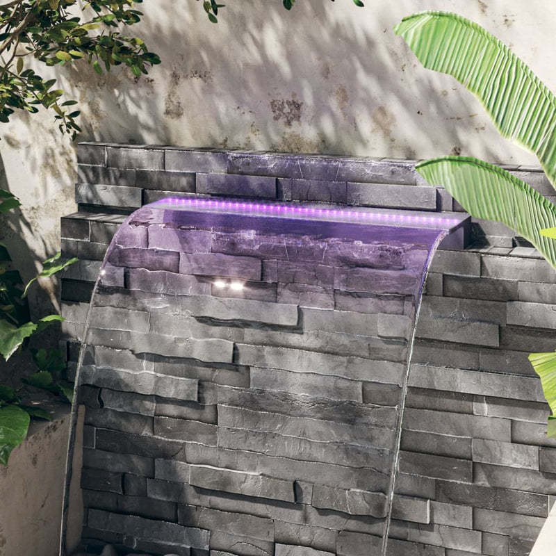 Vidaxl Waterfall Overde con LED RGB 90 cm acrilico