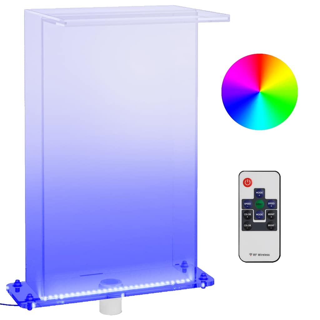 Fuente de piscina VidaXL con LED RGB 51 cm acrílico