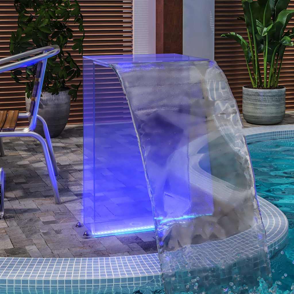 Fuente de piscina VidaXL con LED RGB 51 cm acrílico