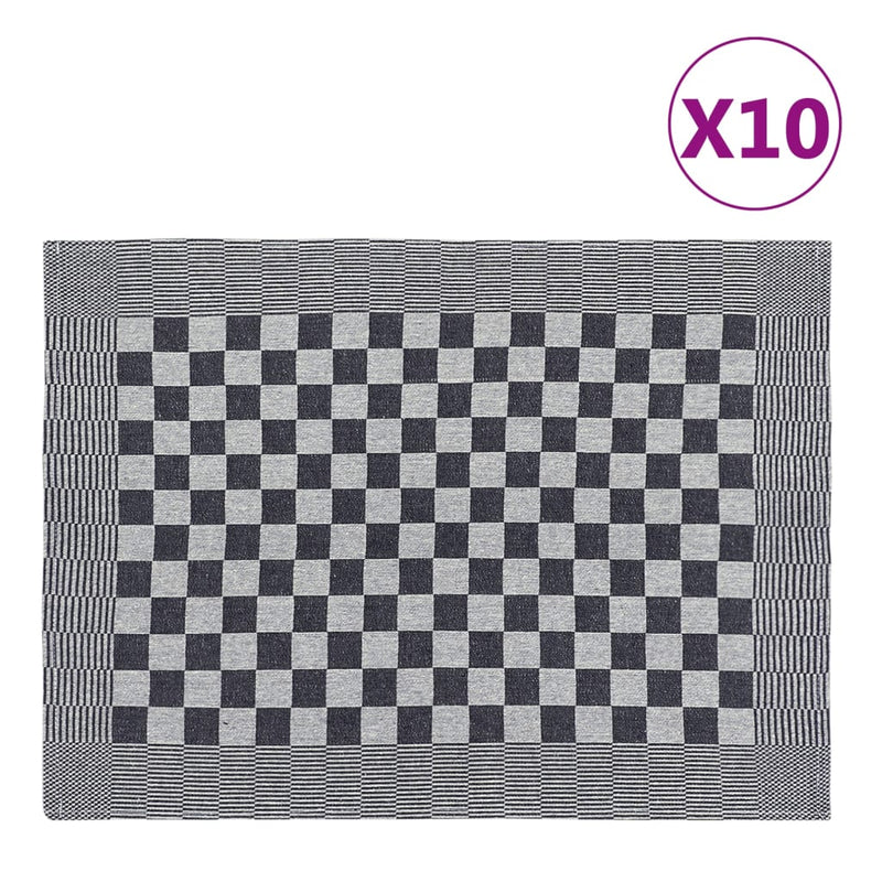 VIDAXL CANDO CUSCINE 10 ST 50x70 cm di cotone bianco e nero