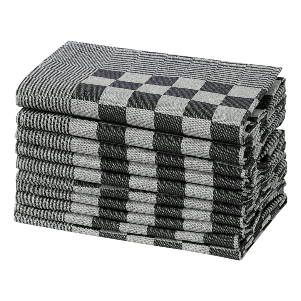 VIDAXL CANDO CUSCINE 10 ST 50x70 cm di cotone bianco e nero