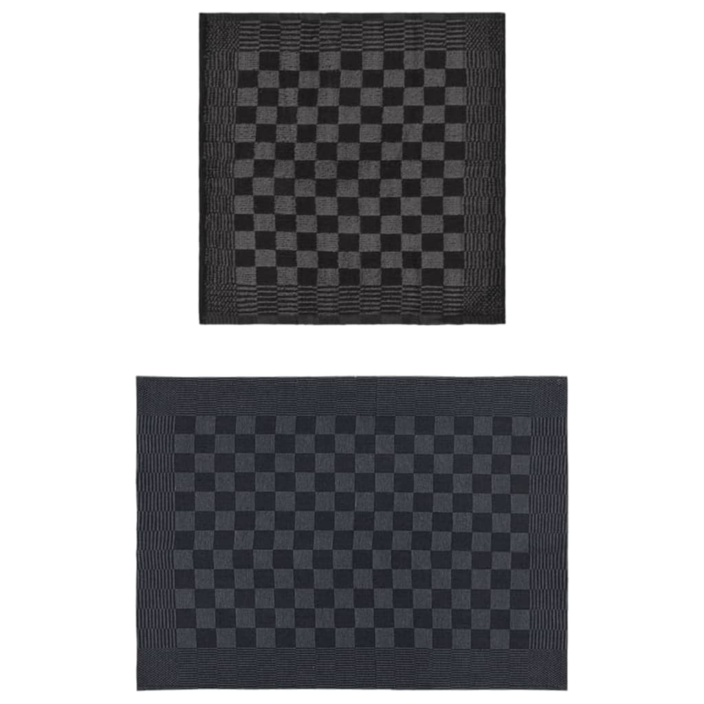 Vidaxl Set di panno da cucina a 20 pezzi Black e grigio