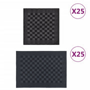 Vidaxl Set di stoffa da cucina a 50 pezzi Black e grigio - afbeelding 1