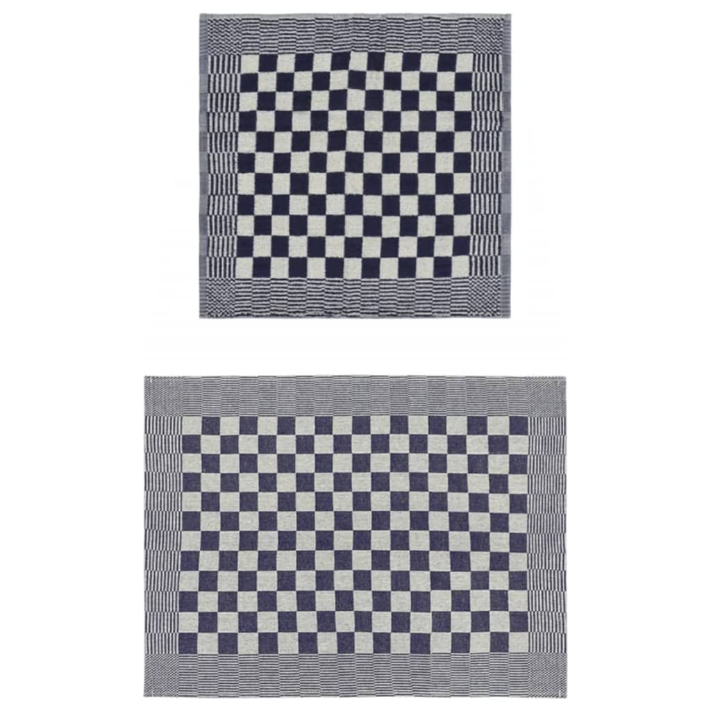 Vidaxl Juego de tela de cocina de 20 piezas Algodón azul y blanco