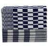 Vidaxl Set di panno da cucina a 50 pezzi blu cotone e bianco