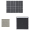 Vidaxl Set di panno da cucina a 12 pezzi grigio