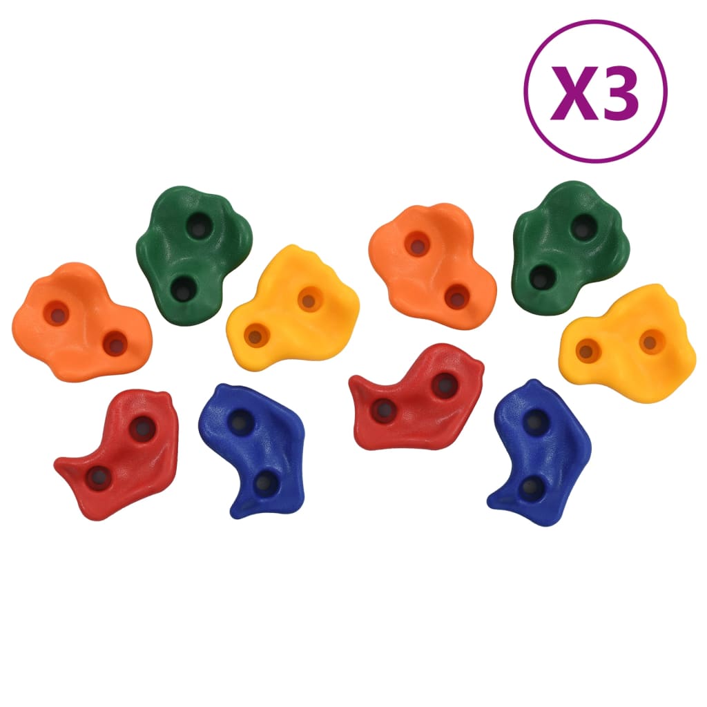 Vidaxl klimstenen 30 st met touw meerkleurig