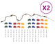 Vidaxl climbing stones 50 sts with rope multi -colored