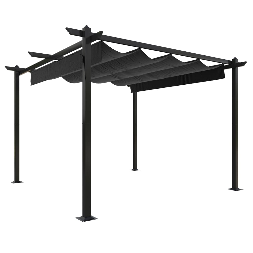 Vidaxl Garden Pracor con techo extensible de 3x3 m de antracita