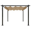 Vidaxl Garden Pracor con techo extensible de 3x3 m taupe