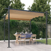 Vidaxl Garden Pracor con techo extensible de 3x3 m taupe