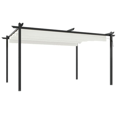 Vidaxl Garden Pracor con tetto estesibile 4x3 m color crema