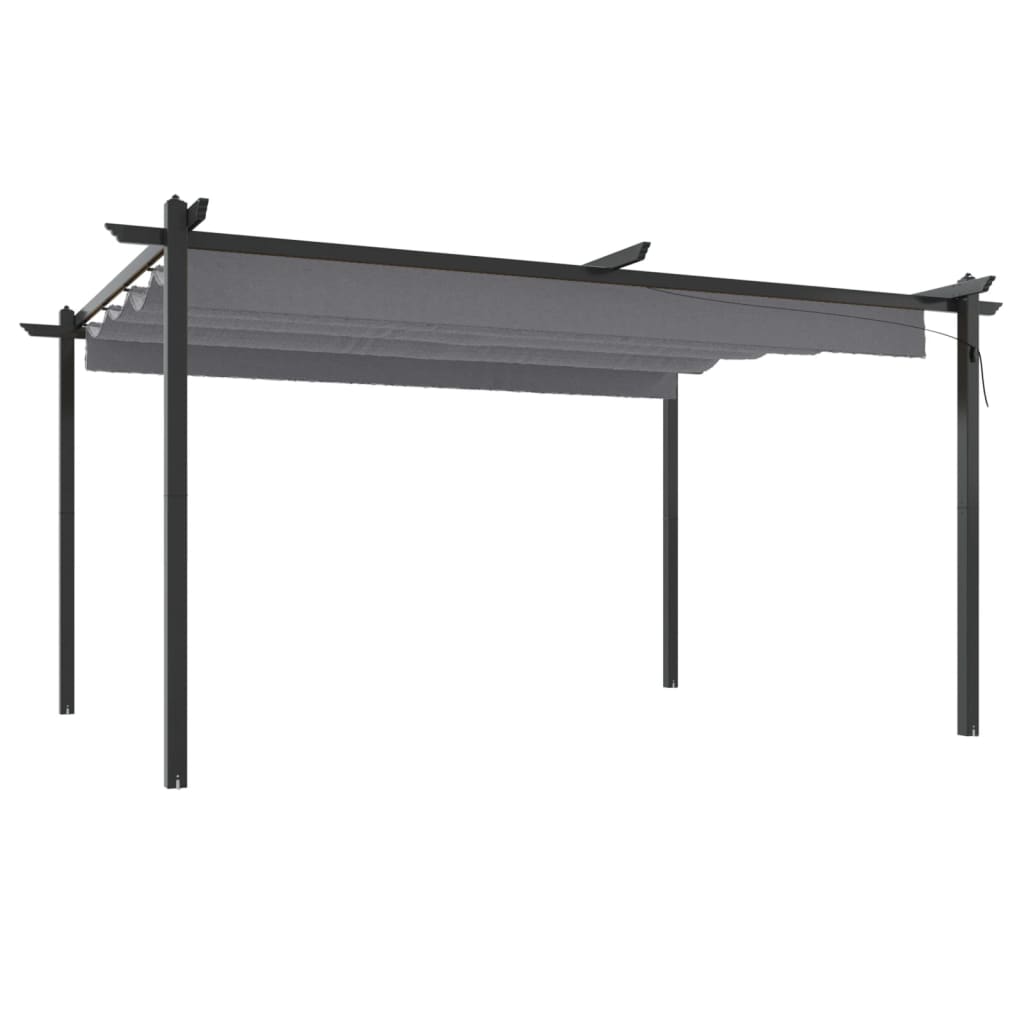 Vidaxl Garden Pracor con tetto estensibile 4x3 M antracite