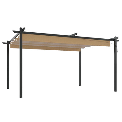 Vidaxl Garden Pracor con tetto estensibile 4x3 m taupe