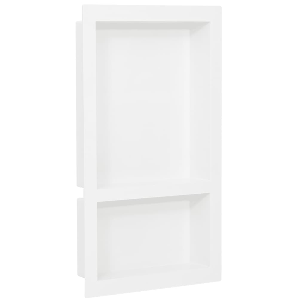 Doccia Vidaxl con 2 scomparti 41x69x9 cm di bianco lucido