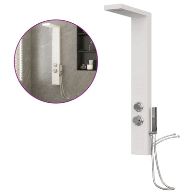 Sistema de panel de ducha Vidaxl de aluminio blanco