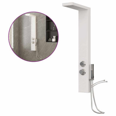 Sistema de panel de ducha Vidaxl de aluminio blanco