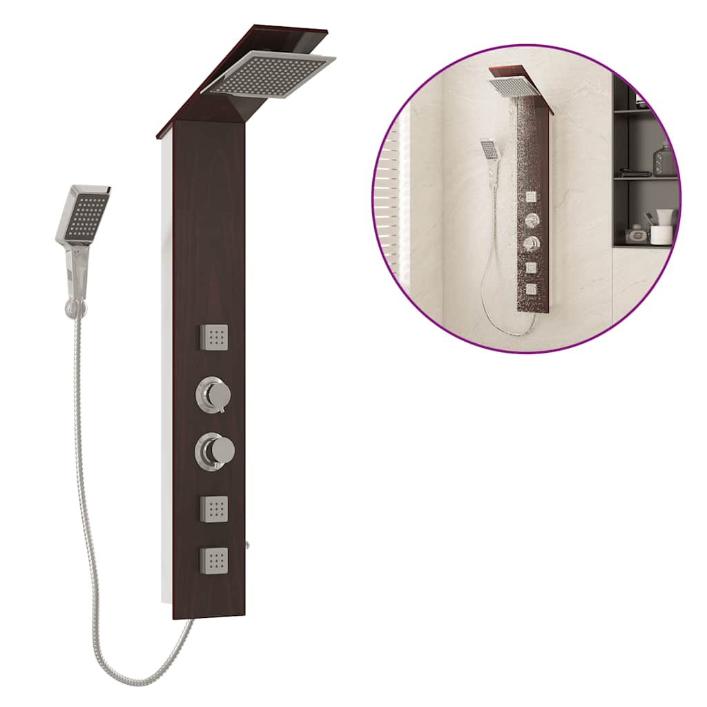 Vidaxl System Pannel System Glas Brown