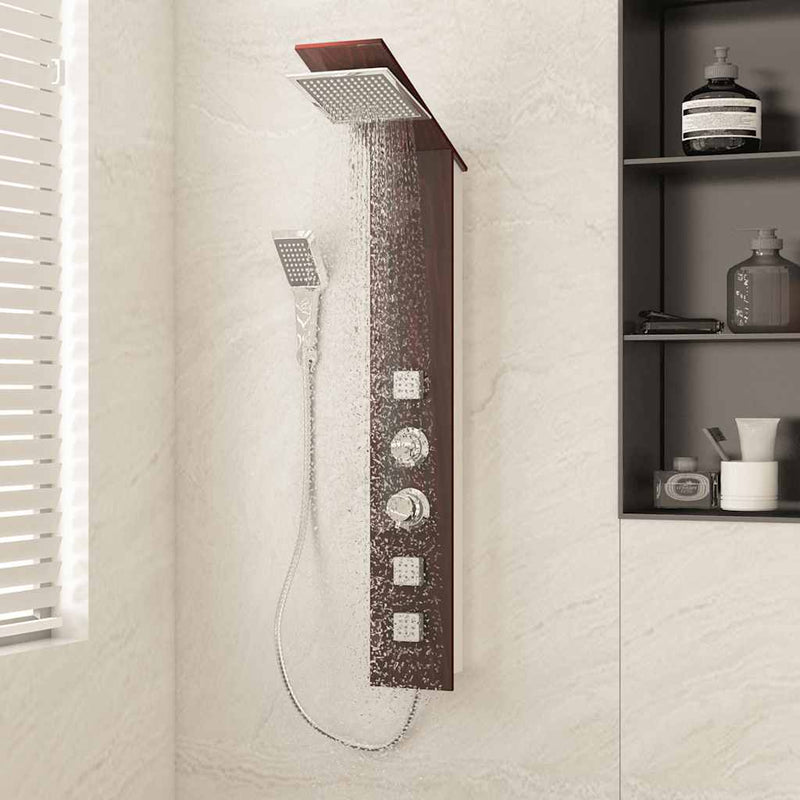 Vidaxl System Pannel System Glas Brown