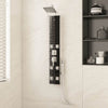 Vidaxl douchepaneel 18x45,5x130 cm glas zwart