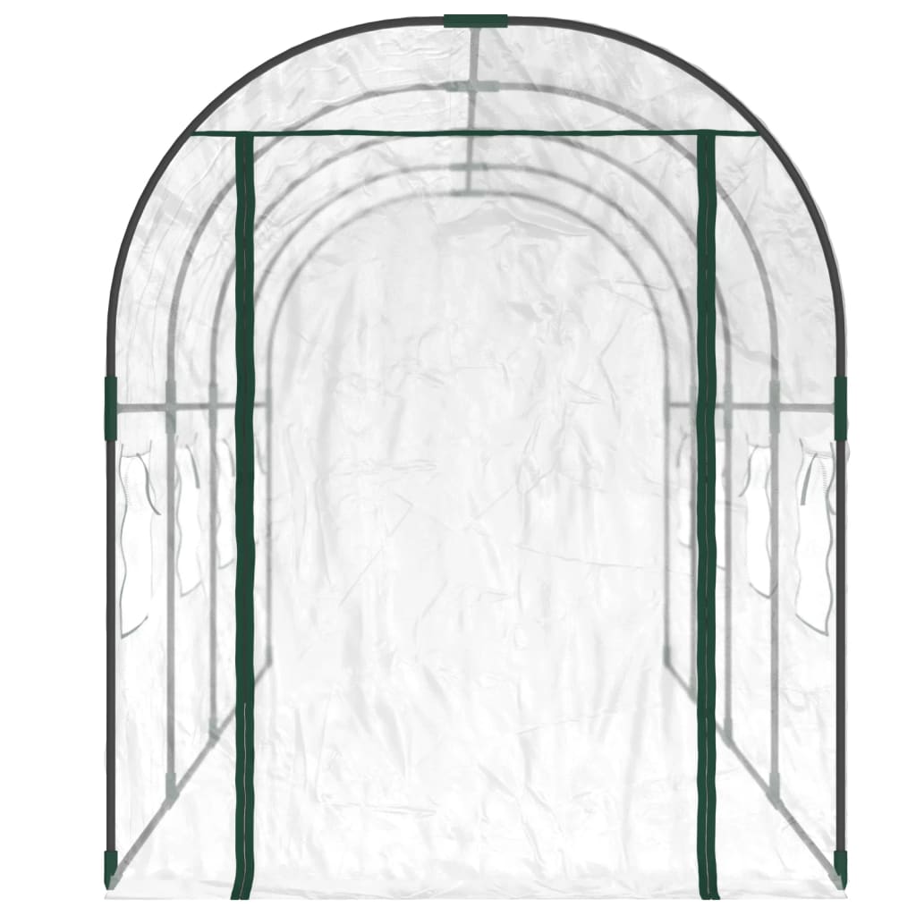 Vidaxl Tuinkas 160x400x190 cm PVC e acciaio rivestito in polvere trasparente
