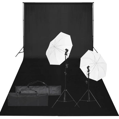 Vidaxl Photo Studio Conjunto de iluminación y fondo