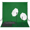 Vidaxl Photo Studio Conjunto de iluminación y fondo