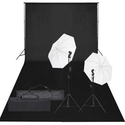 Vidaxl Photo Studio Conjunto de iluminación y fondo