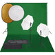 Vidaxl Photo Studio Conjunto de iluminación, fondo y reflector