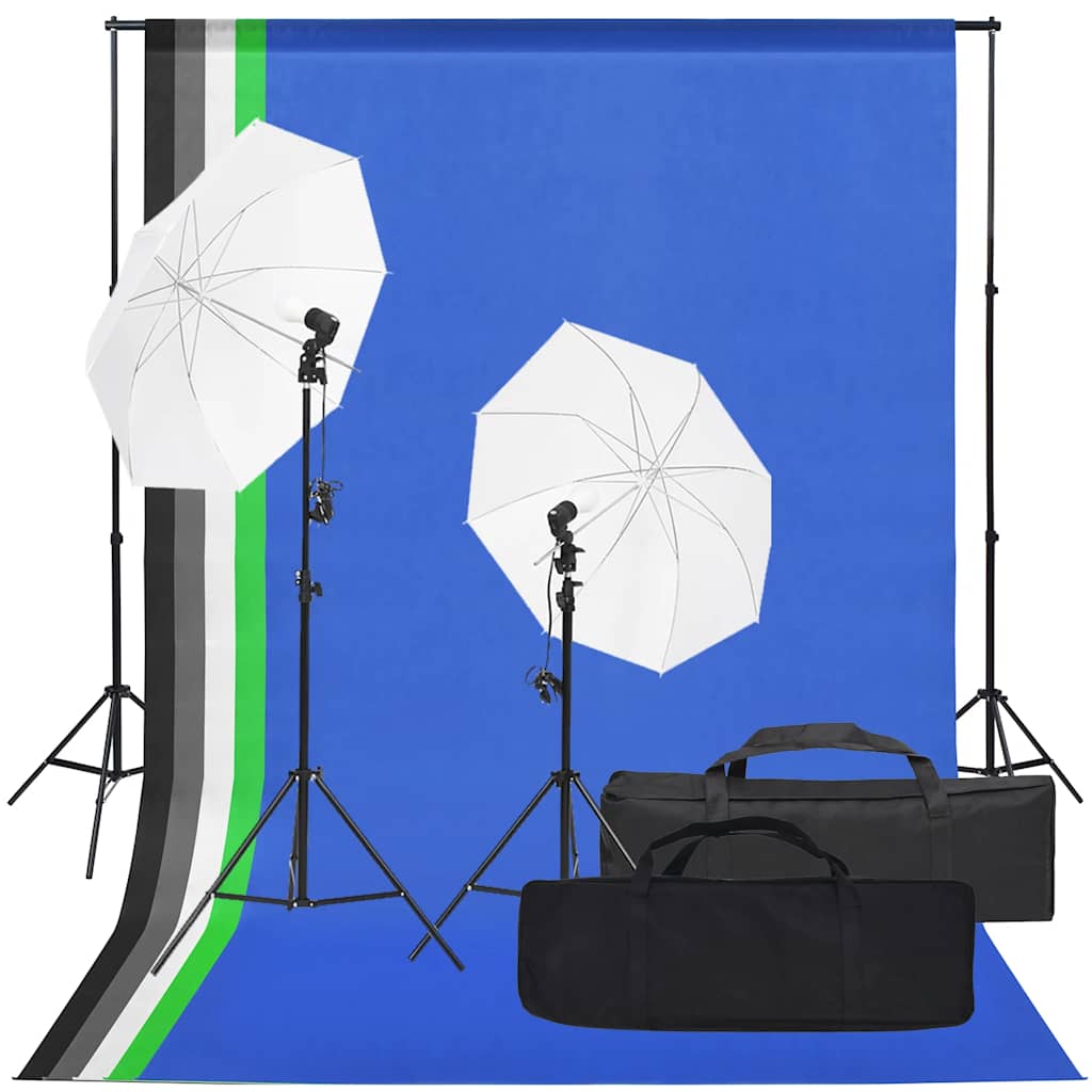 Vidaxl Photo Studio Set con set di illuminazione e sfondo