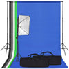 Vidaxl Photo Studio Set con lampada softbox e sfondo
