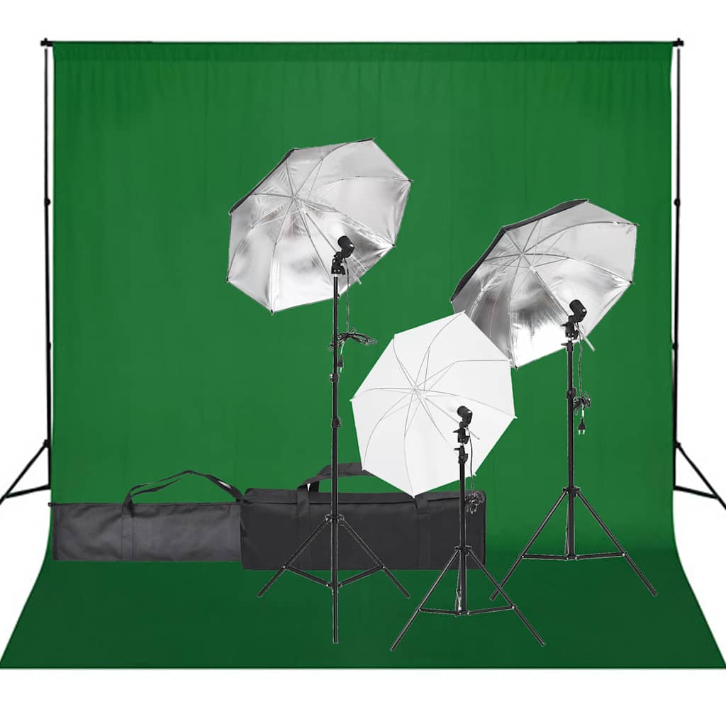 Vidaxl Photo Studio Set con set di illuminazione e sfondo